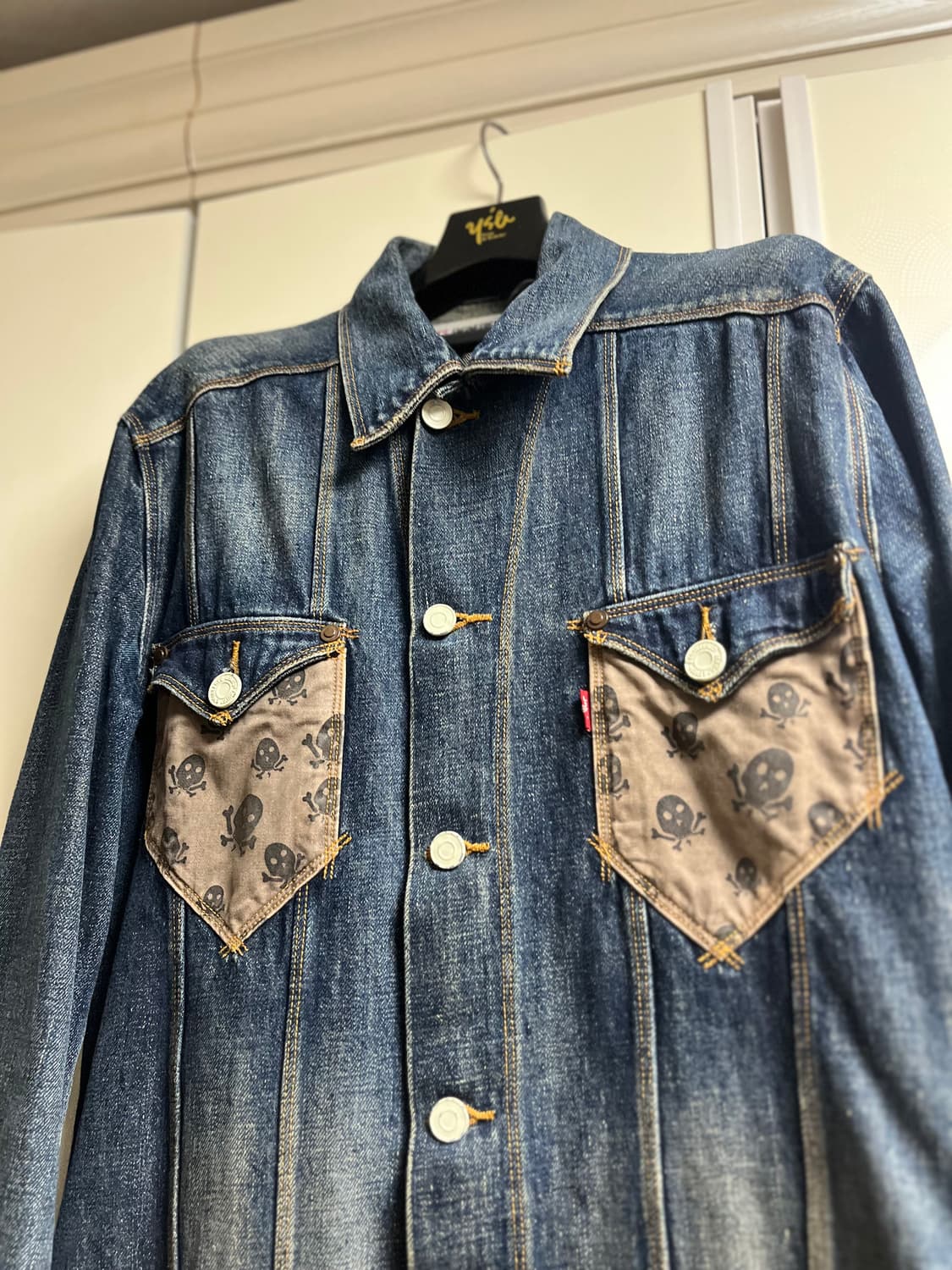 Levis 00s Engineerd jean skull jacket XL 상품이미지2