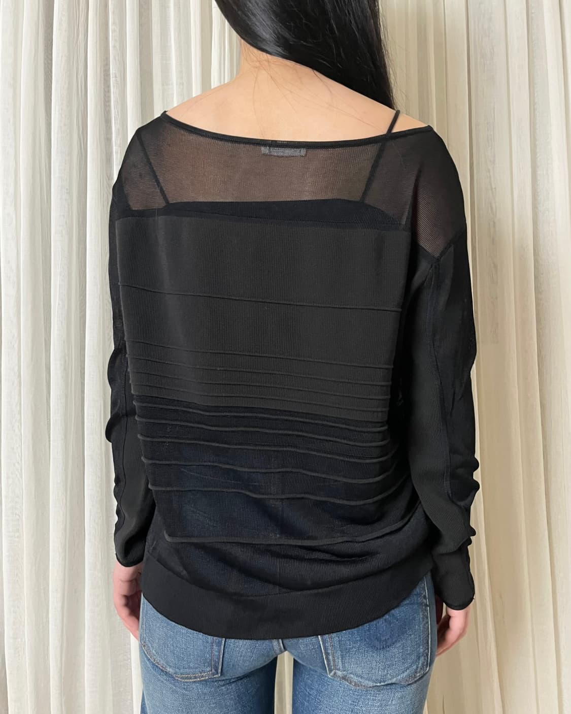 헬무트랭 시스루 패널 니트 탑 helmut lang  상품이미지2