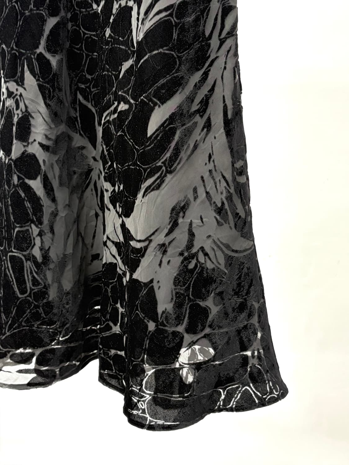 22 OCTOBRE 블랙 로우웨이스트 스커트 상품이미지5