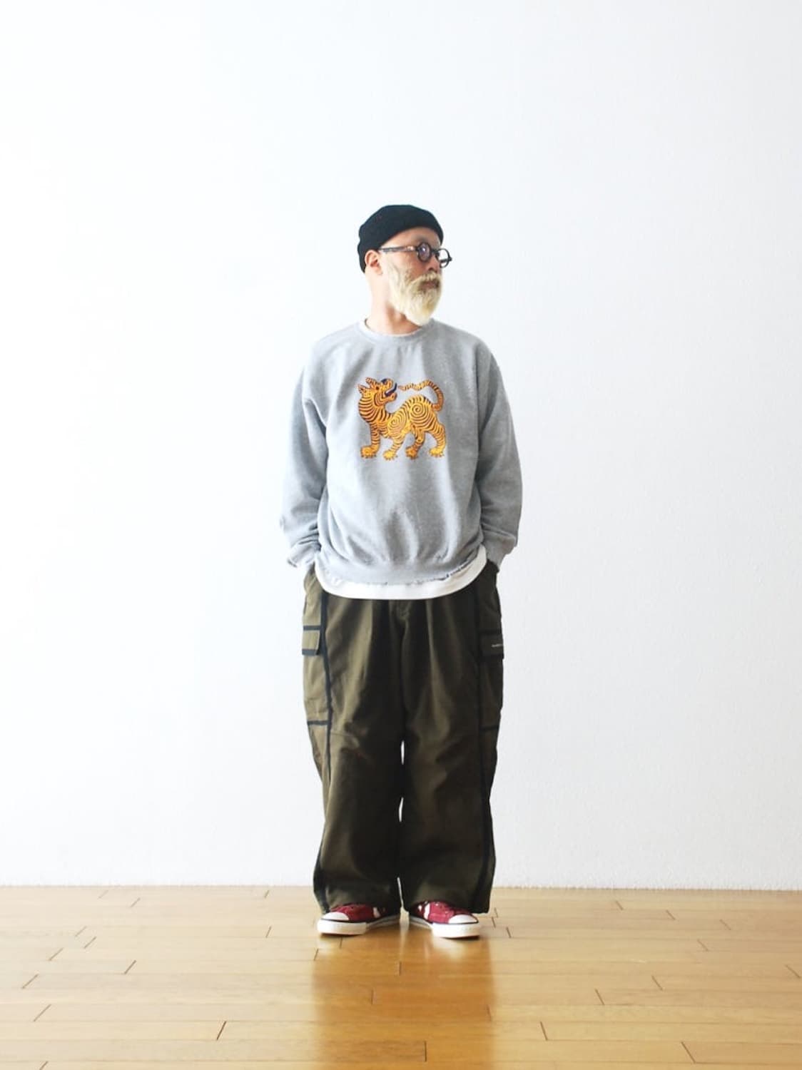 사스콰치패브릭스 21FW 오리엔탈 타이거 크루넥 스웻셔츠 상품이미지1