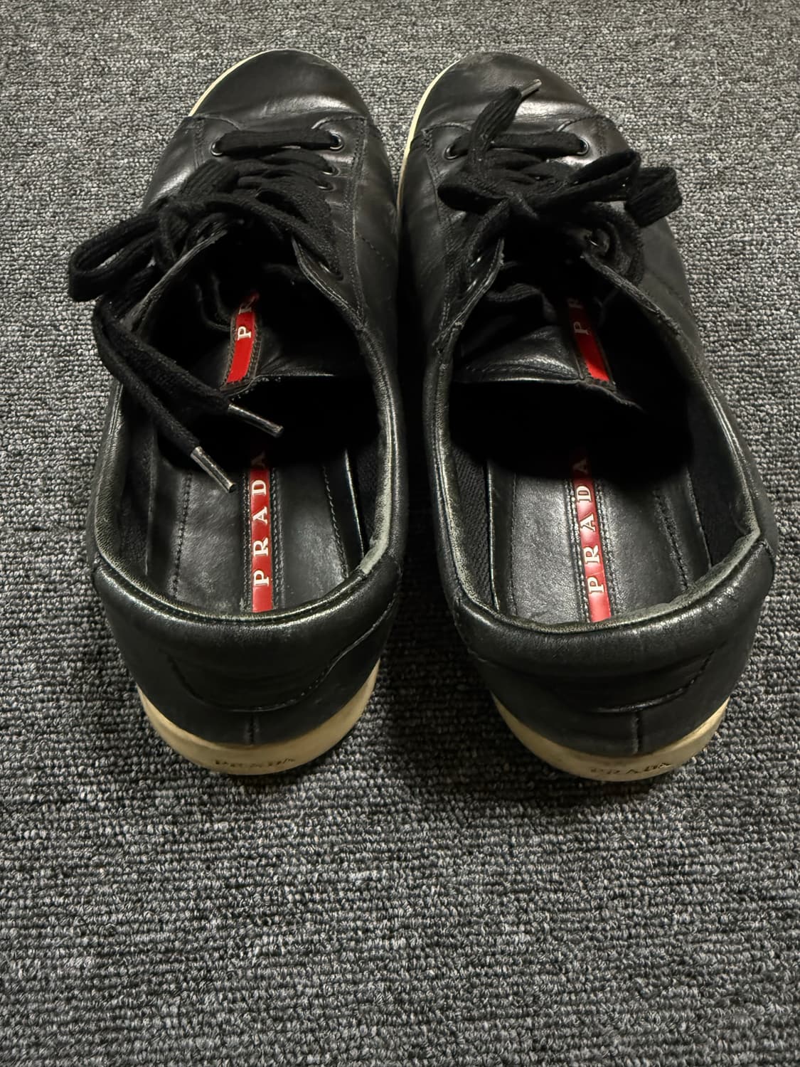 프라다 스포츠 네로비안코 레더 플랫 스니커즈 Prada Sport 상품이미지5