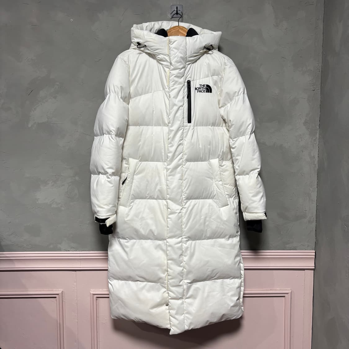 노스페이스 덕다운 롱패딩 화이트 상품이미지1
