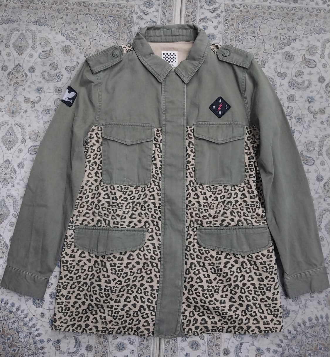 반스 레오파드 밀리터리 야상 점퍼 L 상품이미지1