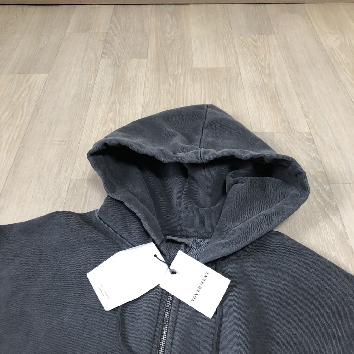 (XL) 소버먼트 SOVERMENT 980G 피그먼트 후드집업 스웻셔츠  상품이미지4