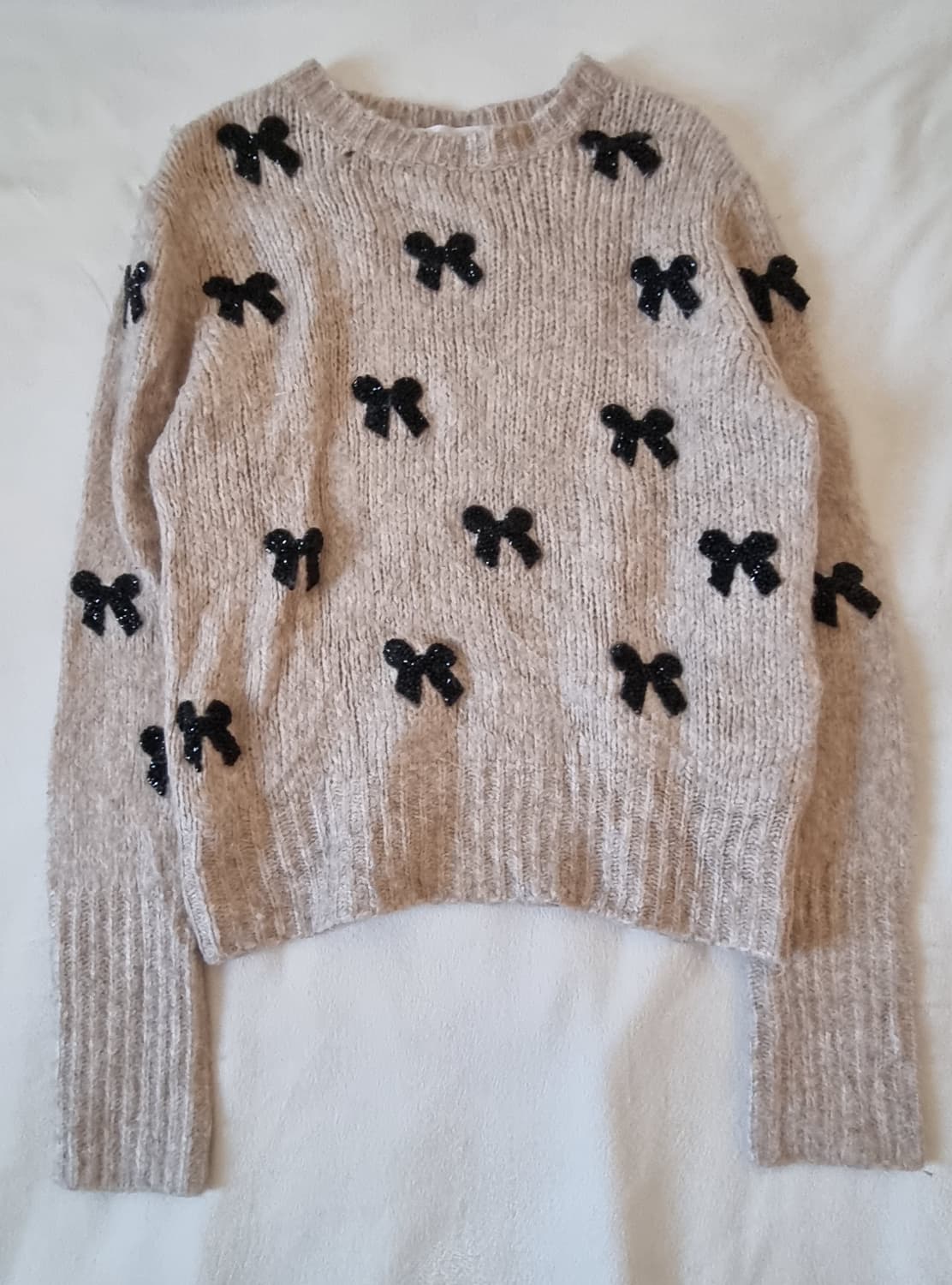 빈티지 모리걸 하구미 갸루 리본 니트 상품이미지1