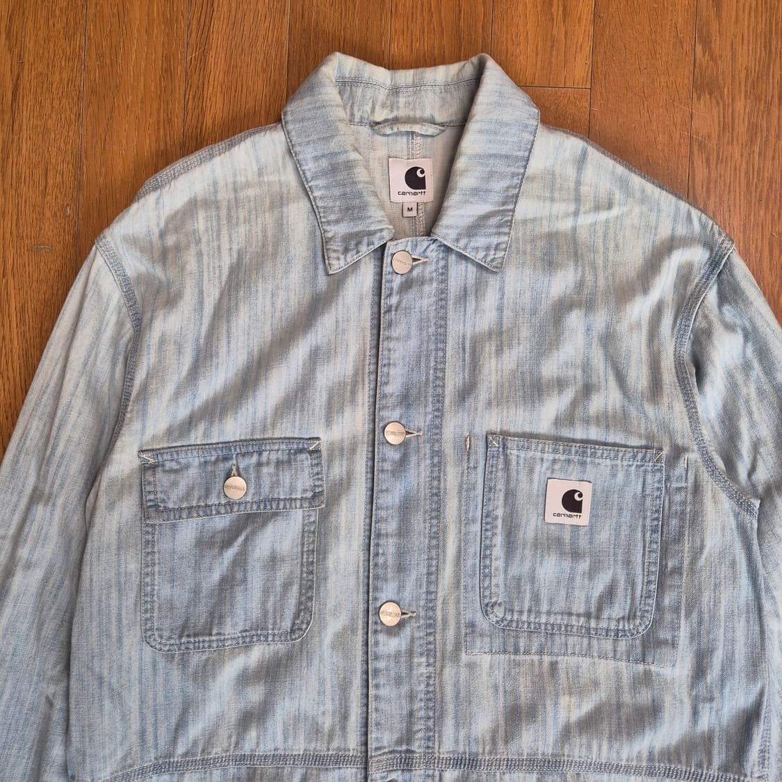 [M]칼하트 Carhatt 라이트 워시 데님 코트 자켓 상품이미지3