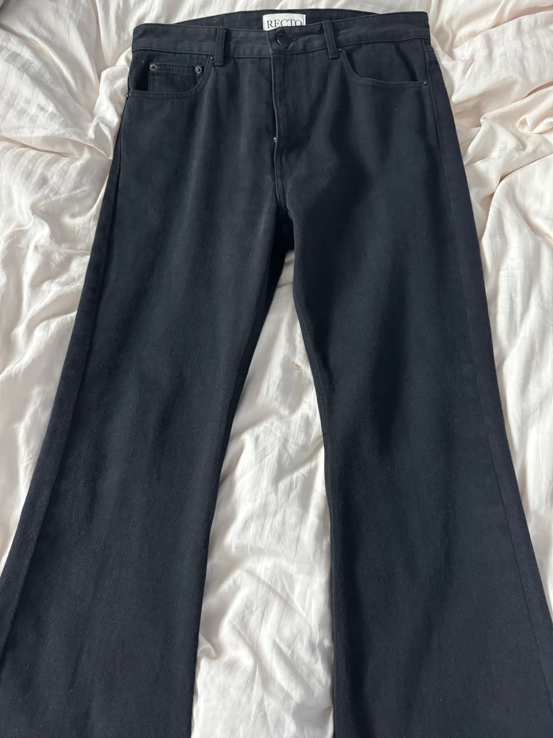 렉토 25fw 플레어 데님 black m size 상품이미지1