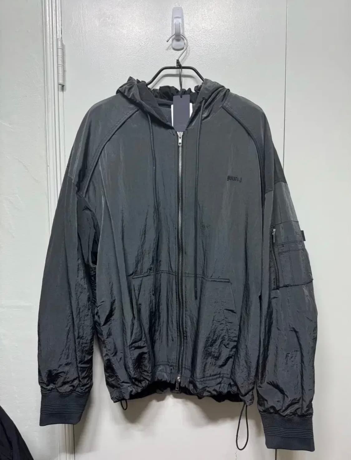 준지 나일론 MA-1 후드집업 그레이 상품이미지1