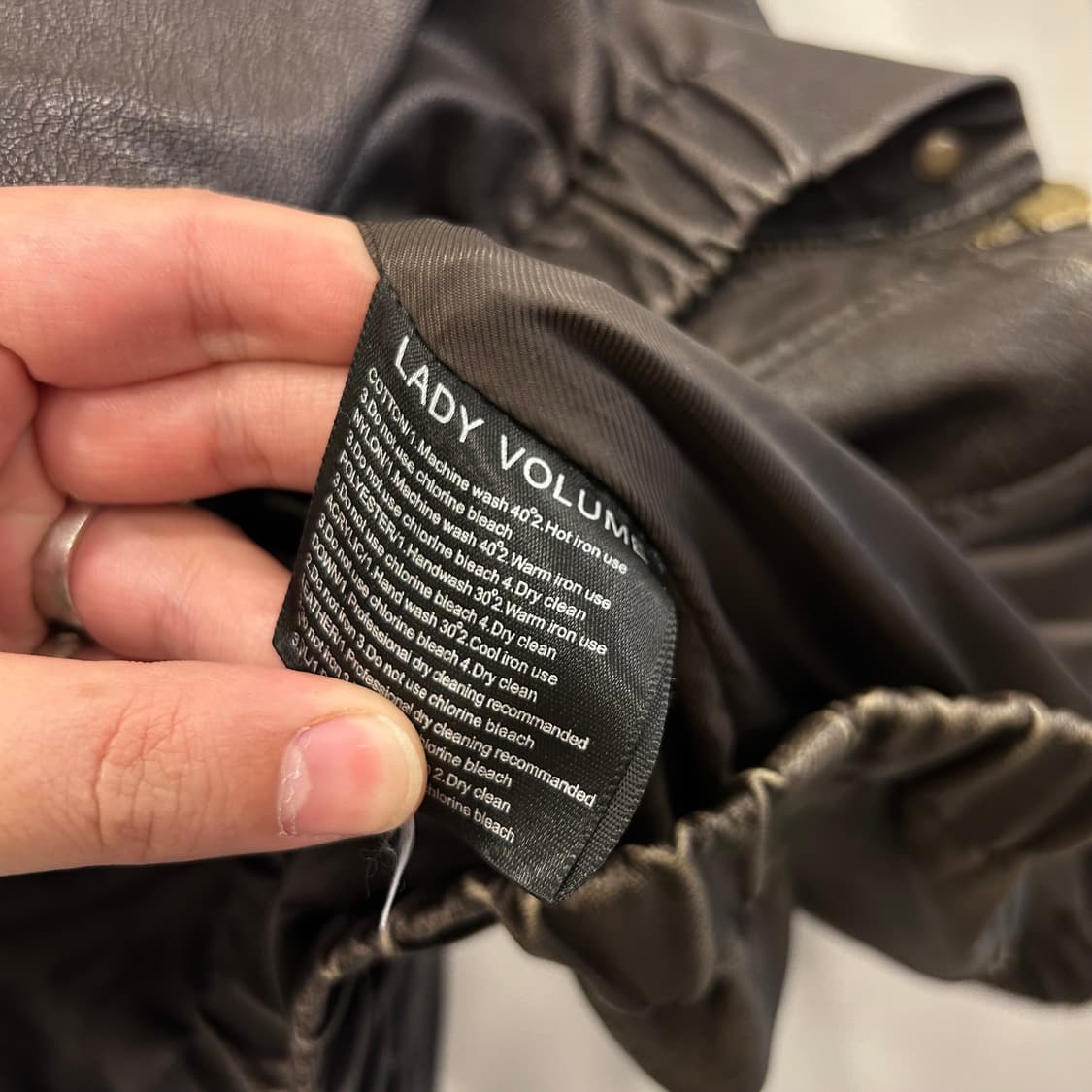 LDVLM 유니섹스 워시드 비건 레더자켓 상품이미지4