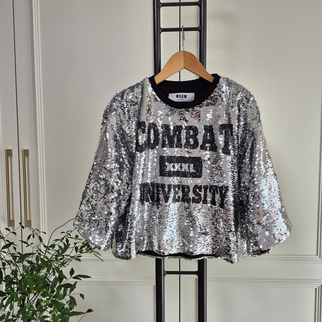 MSGM 스팽글 크롭티 상품이미지1