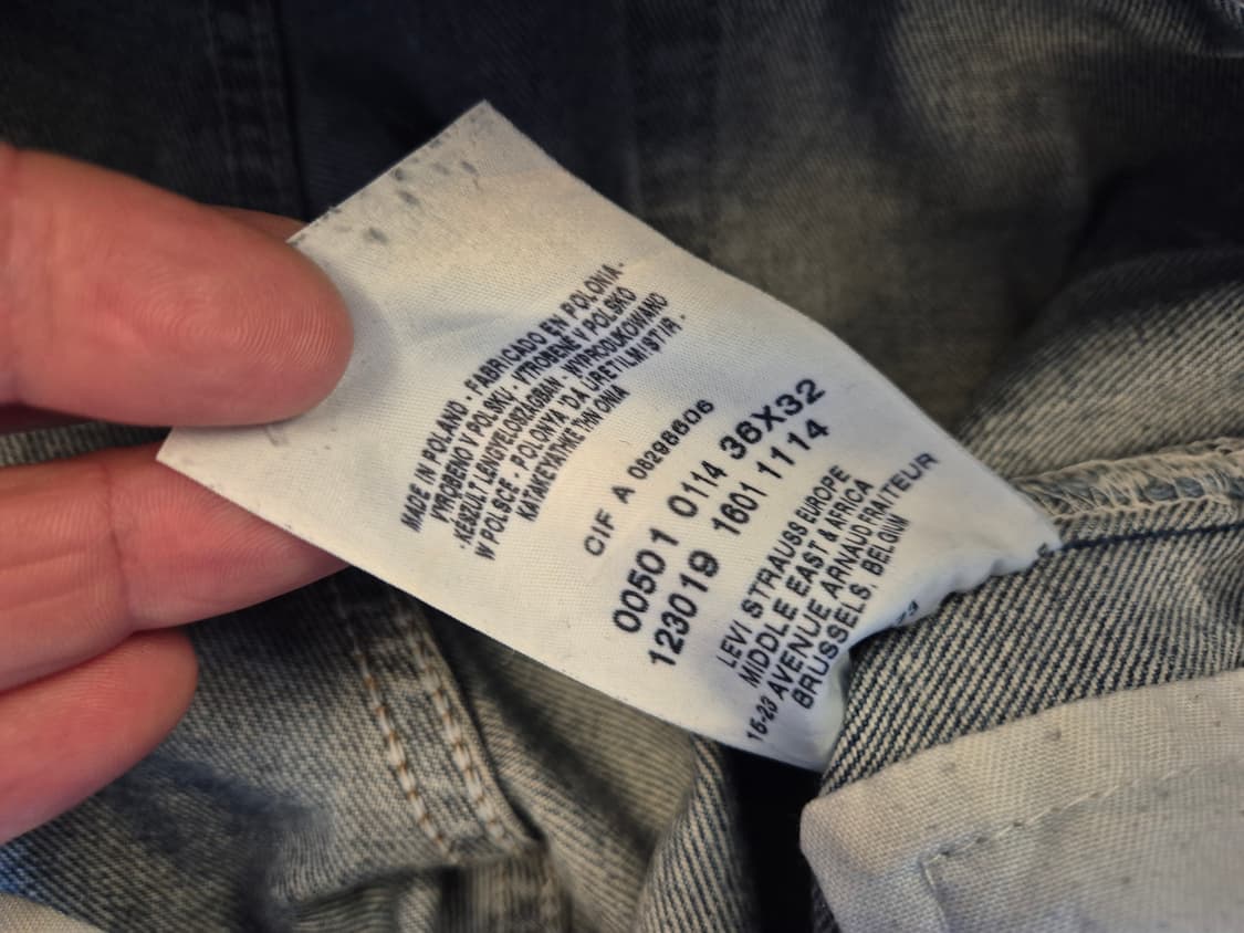 00s 리바이스501 하드 디스트레스드 데님 팬츠 상품이미지8