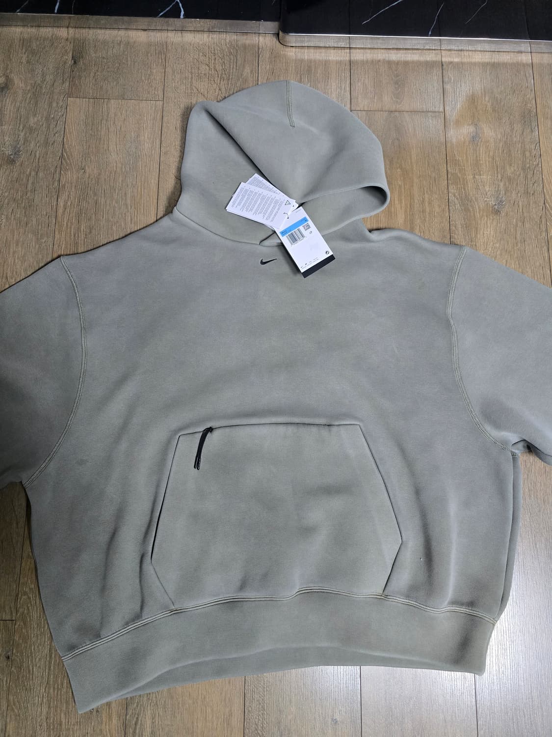 테크 플리스 후디 M - 라이트 아미:블랙 / HM9790-320 상품이미지3