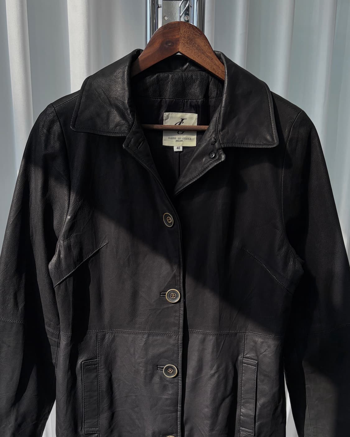 [M-L]Gianni Lo Giudice 이탈리아 가죽 코트 상품이미지6