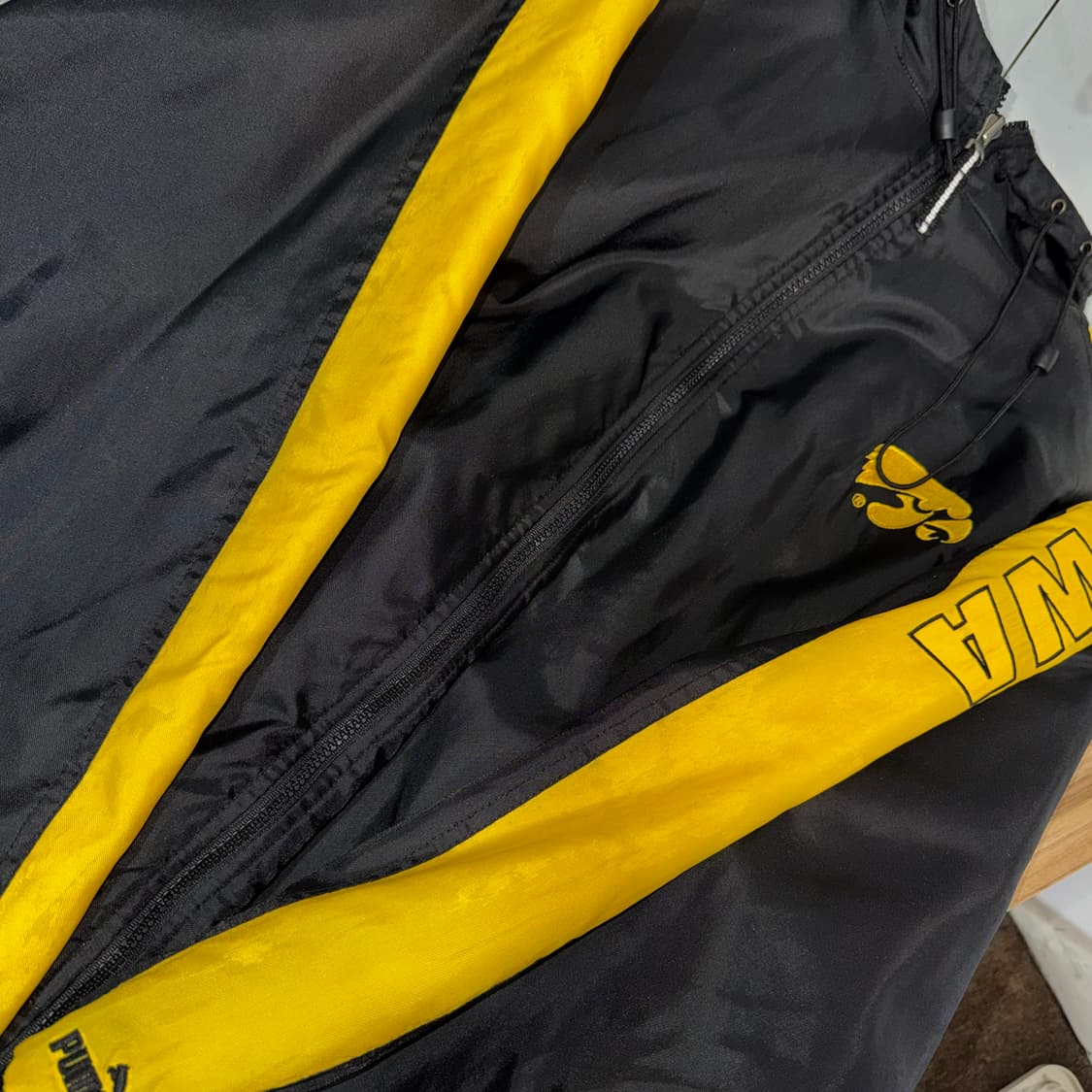 90s 푸마 아이오와 대학 호크아이즈 리버시블 자켓 (XL)   상품이미지7