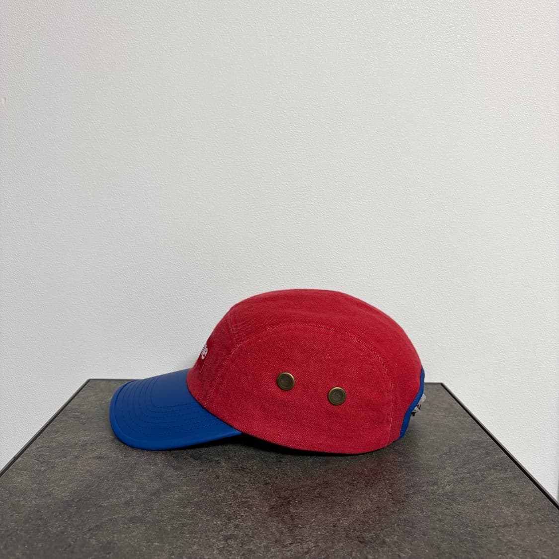 (OS) 슈프림 박스로고 캠프캡 모자 레더 바이저 레드 블루 상품이미지2