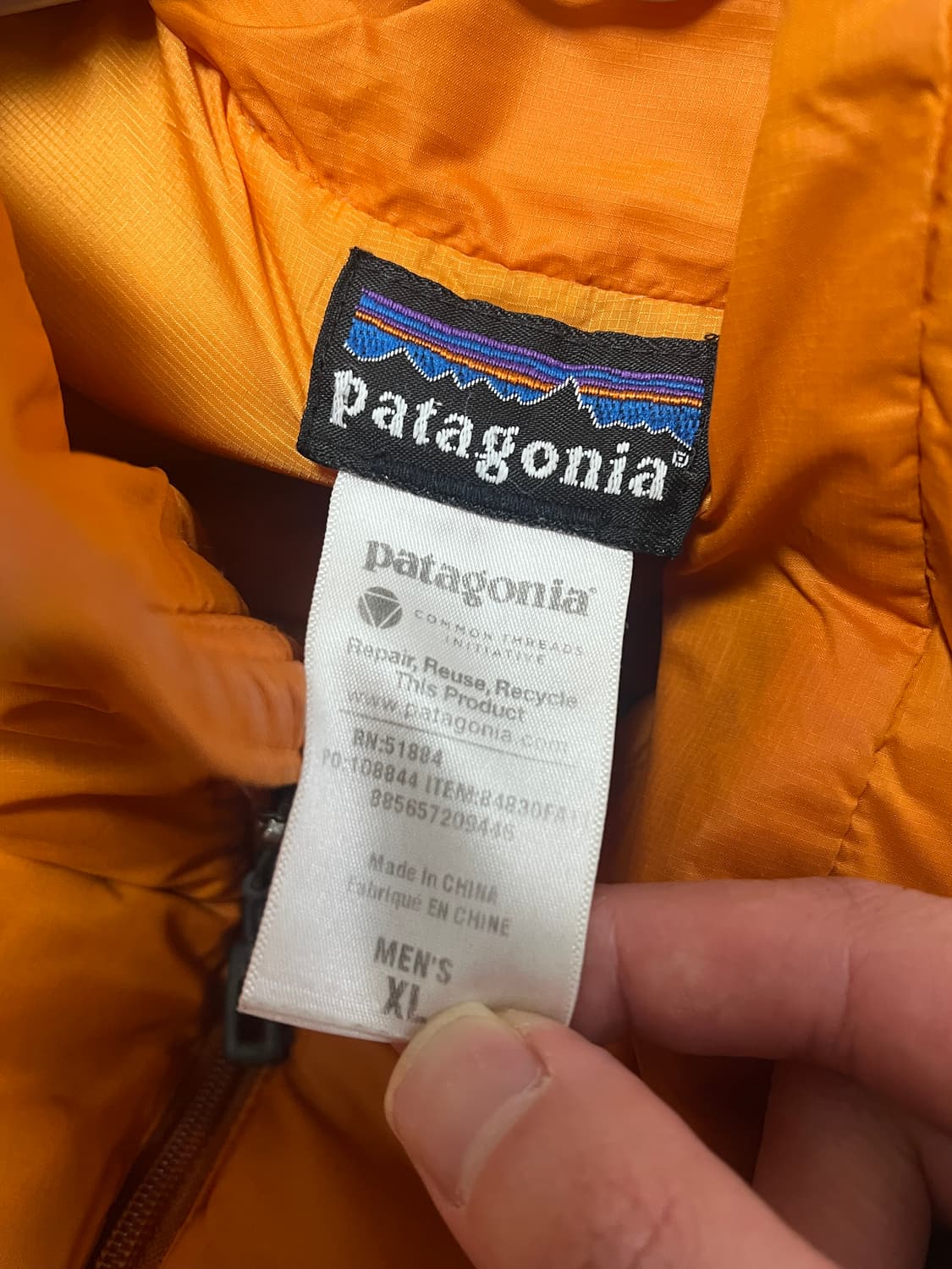 [XL]파타고니아 빈티지 다운스웻 패딩 오렌지 상품이미지5