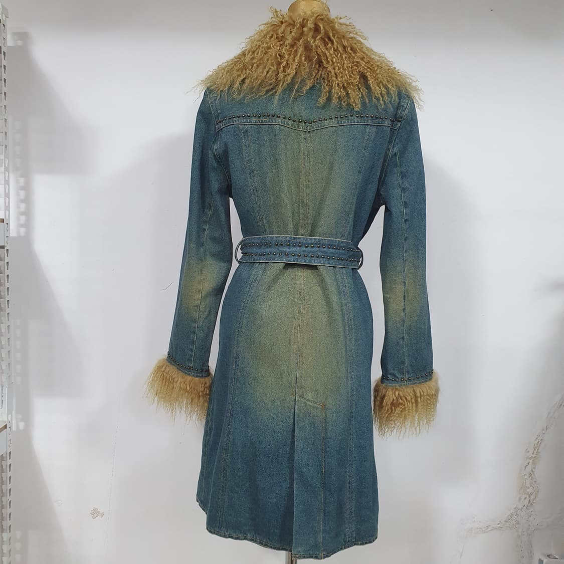 세실맥비 빈티지 리얼 티벳 램퍼 스터드데님 코트 오네갸루 라떼갸루 y2k 상품이미지4