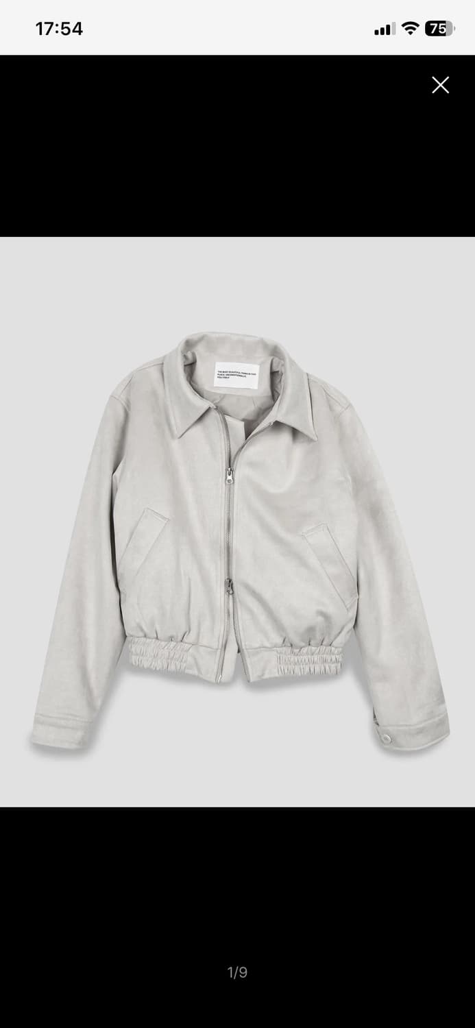 플레이스 스튜디오 투웨이 블루종 스웨이드 밴딩 점퍼 자켓 [아이보리] 상품이미지1