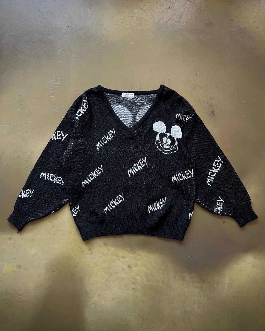 1980s YOSHIMURA Disney Hairy V-Neck Knit 상품이미지4