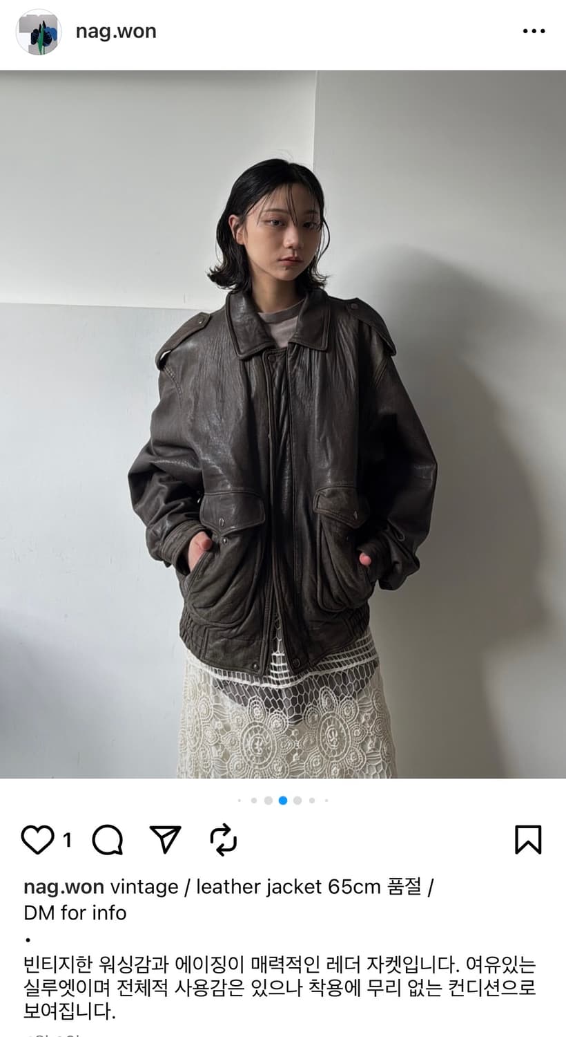 빈티지 가죽 자켓 레더 자켓 상품이미지1