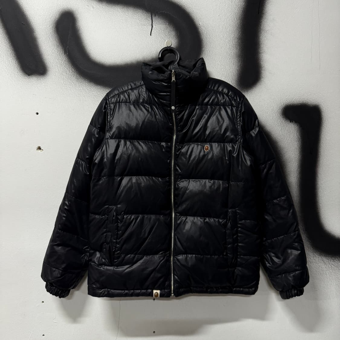 정품 베이프 OG 흑계 풀 카모 리버시블 구스다운 패딩 점퍼 상품이미지3