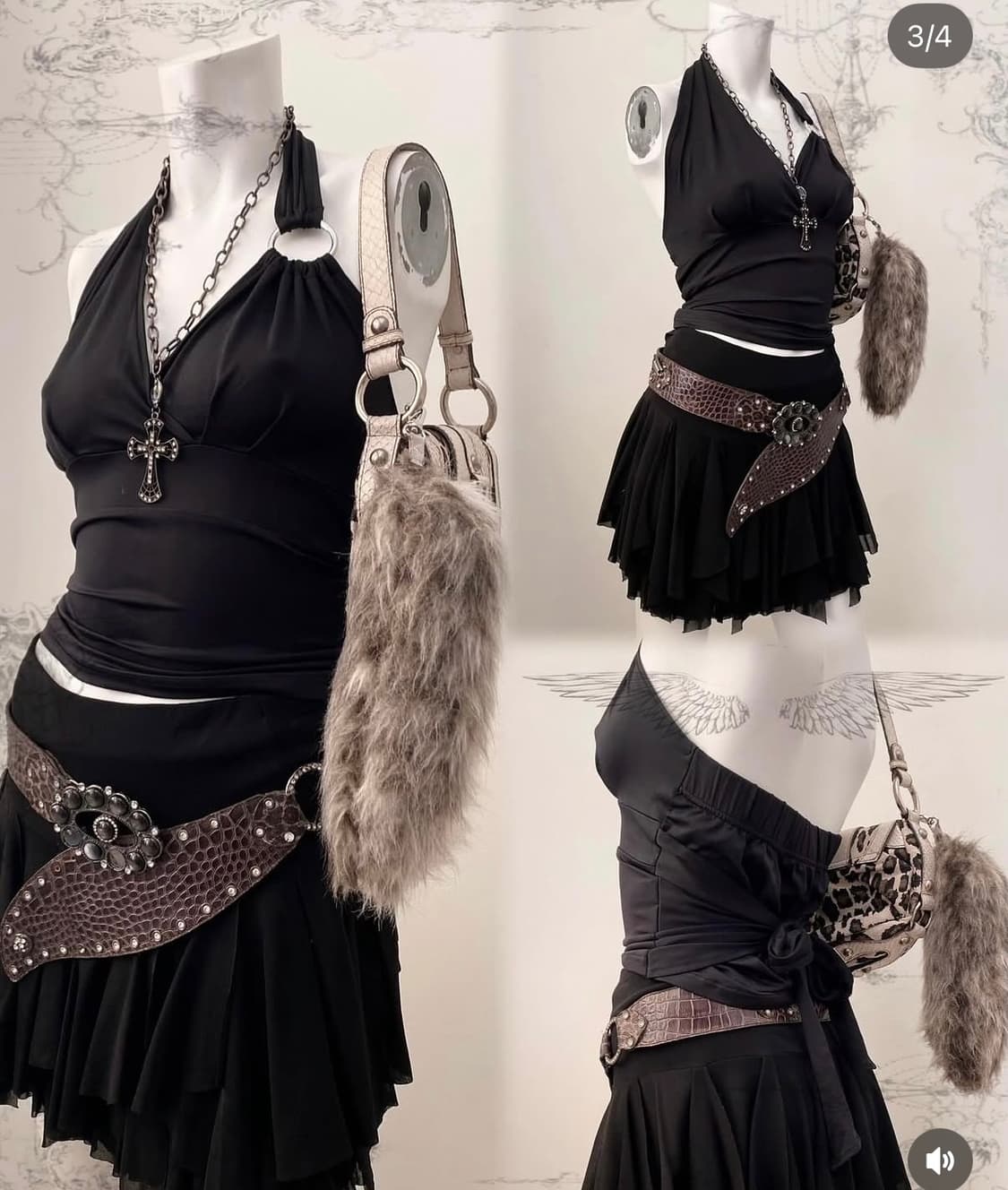 블랙 홀터탑 상품이미지1