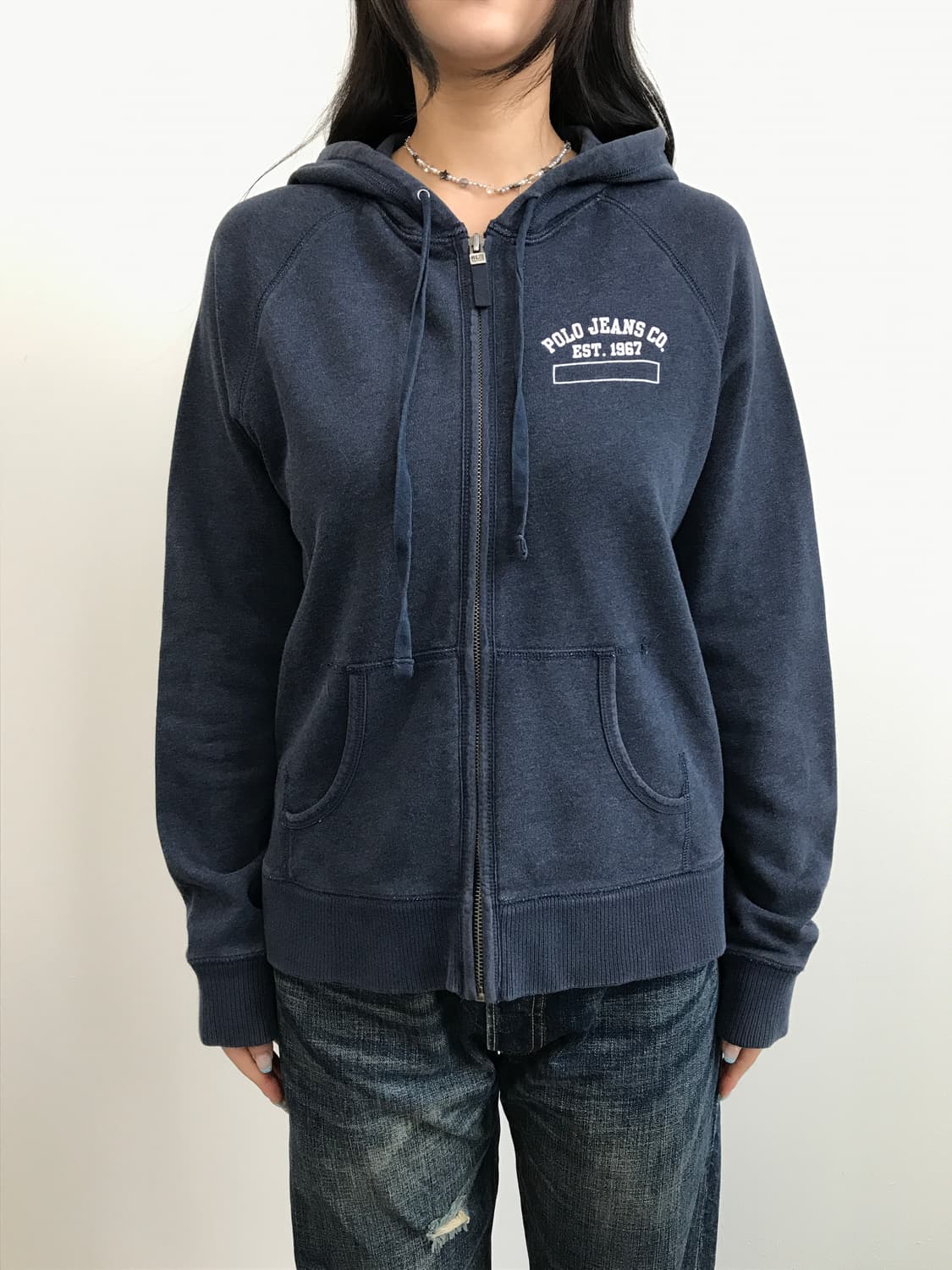 Polo Jeans Zip Hoodie Navy 상품이미지2