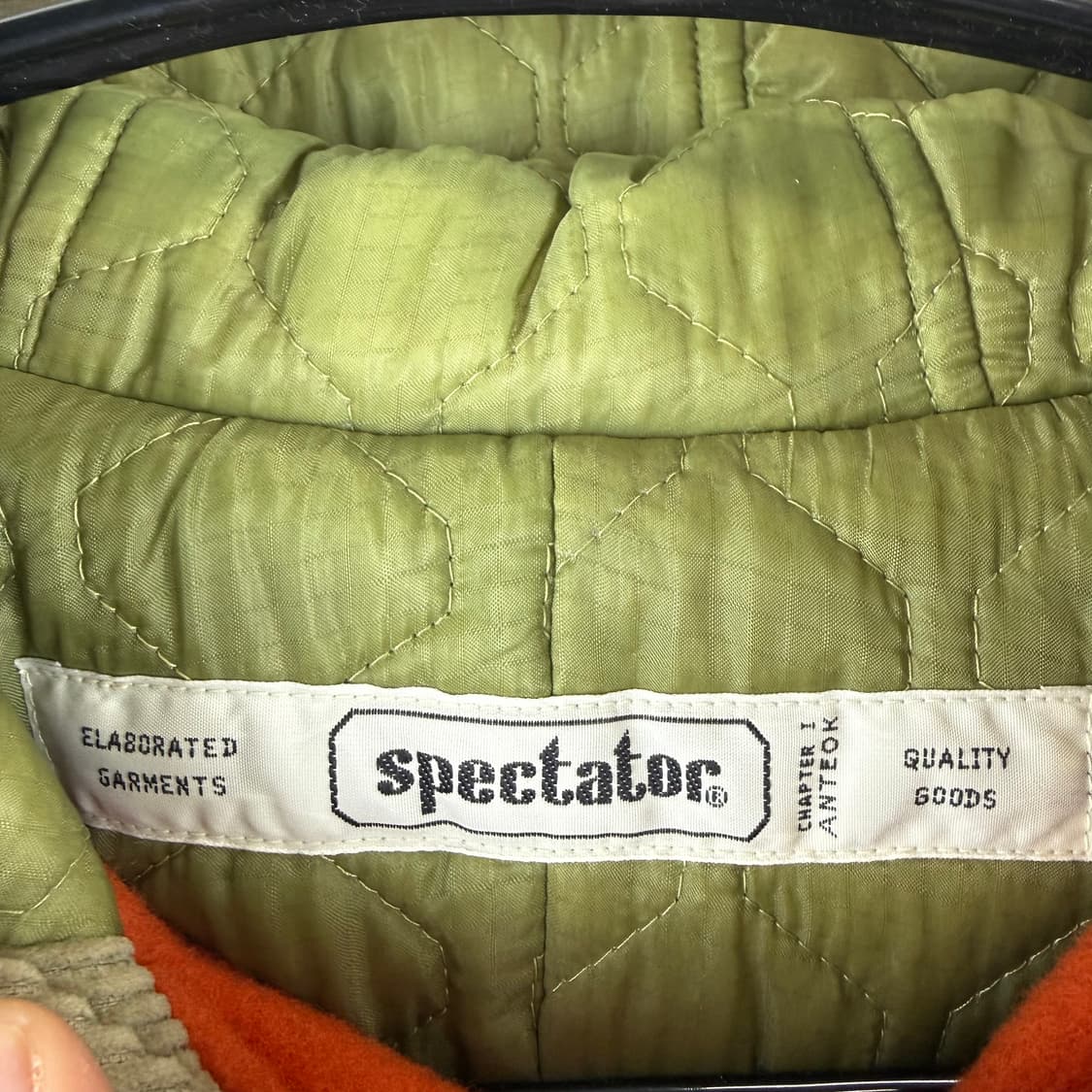 S) 스펙테이터 가죽배색 더플코트 오렌지 상품이미지3