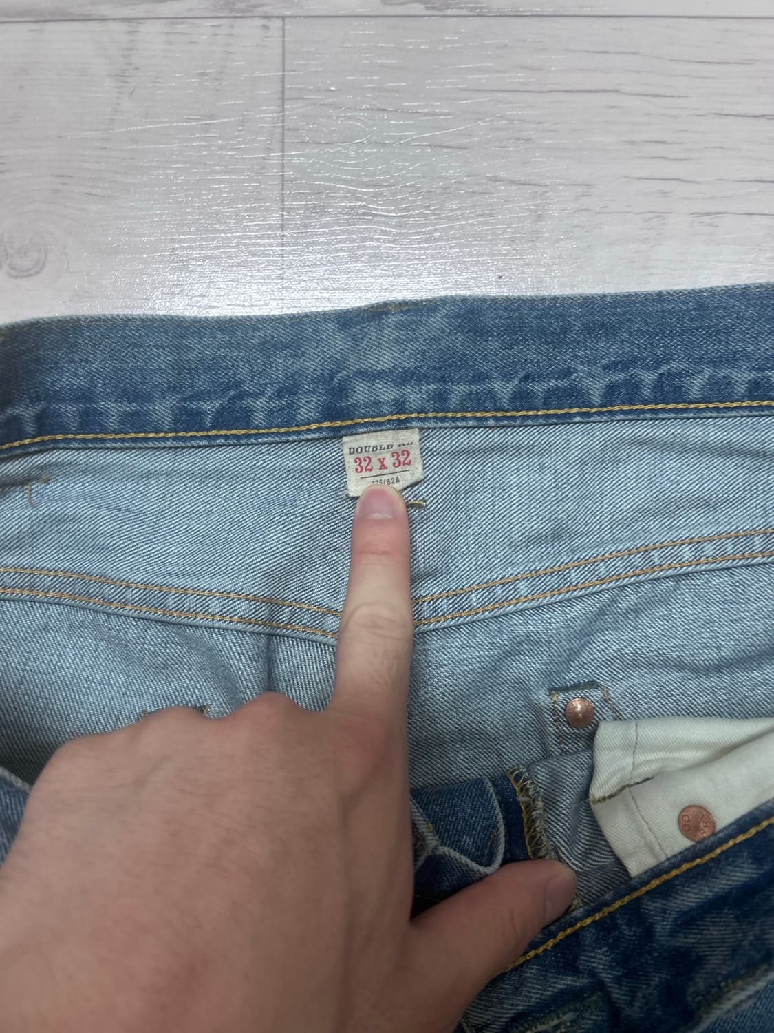RRL 빈티지 파이브 포켓 미드랜드 워싱 데님 32x32 상품이미지3
