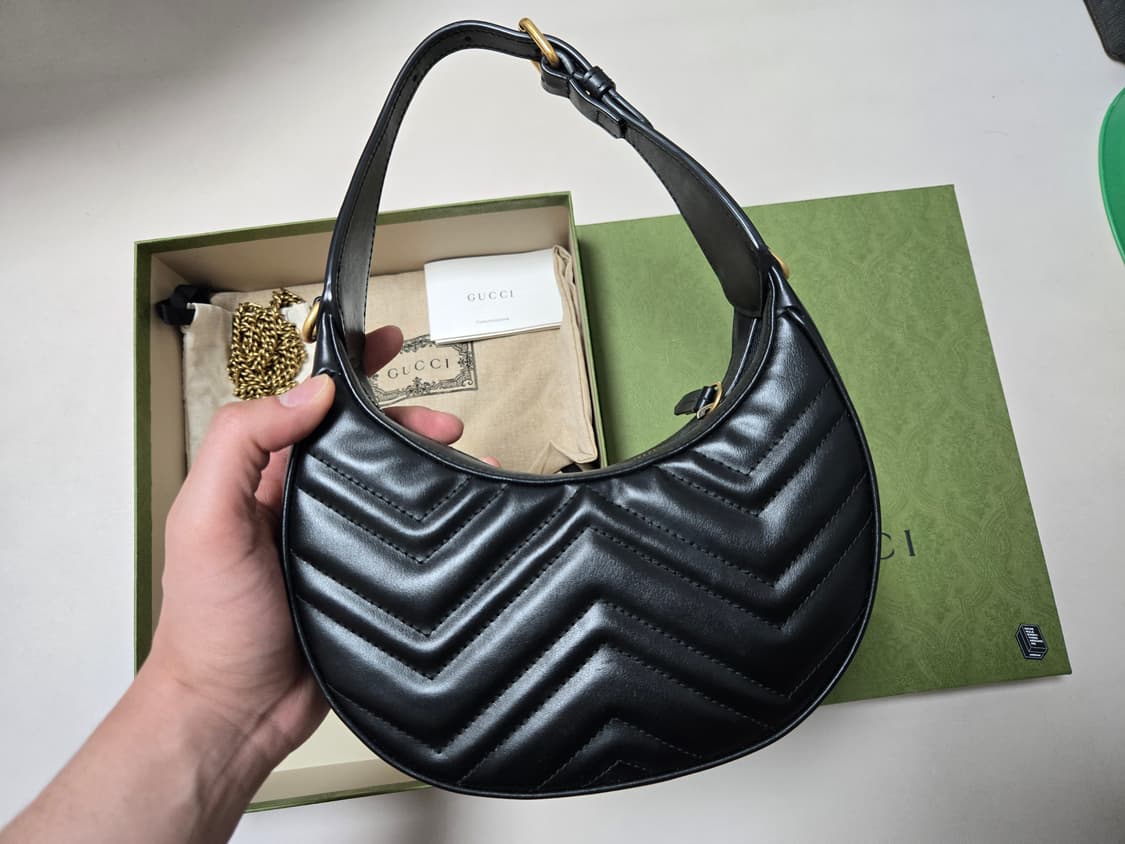 구찌 하프문 가죽 숄더백  상품이미지3