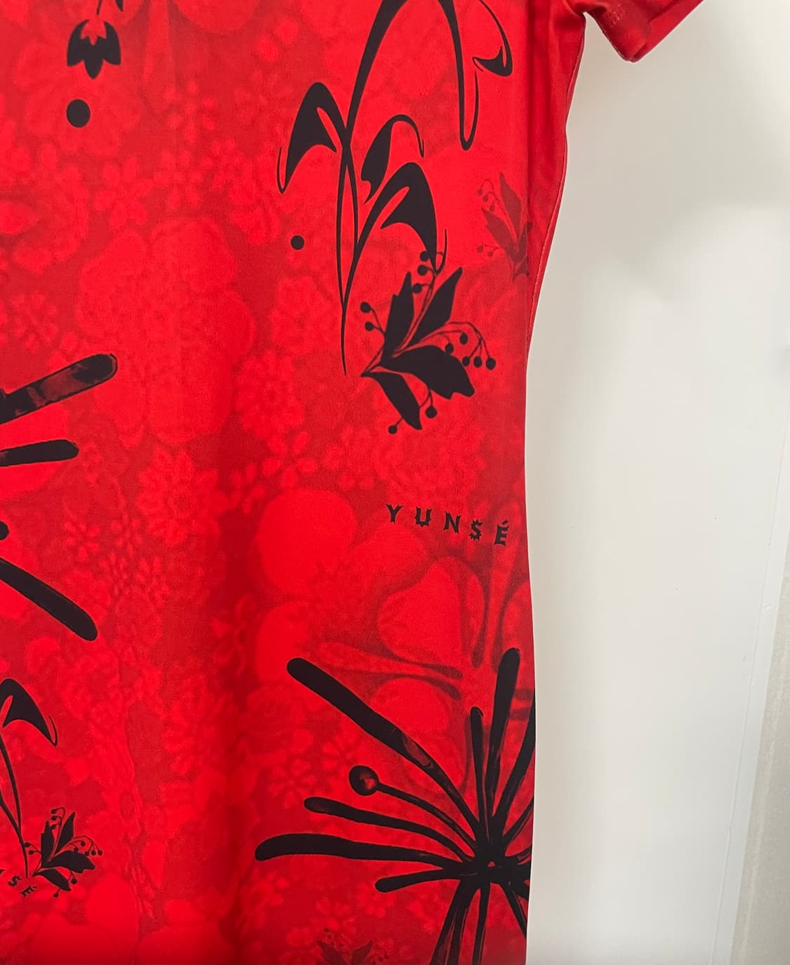 Yunse 프린트 원피스 레드 상품이미지6