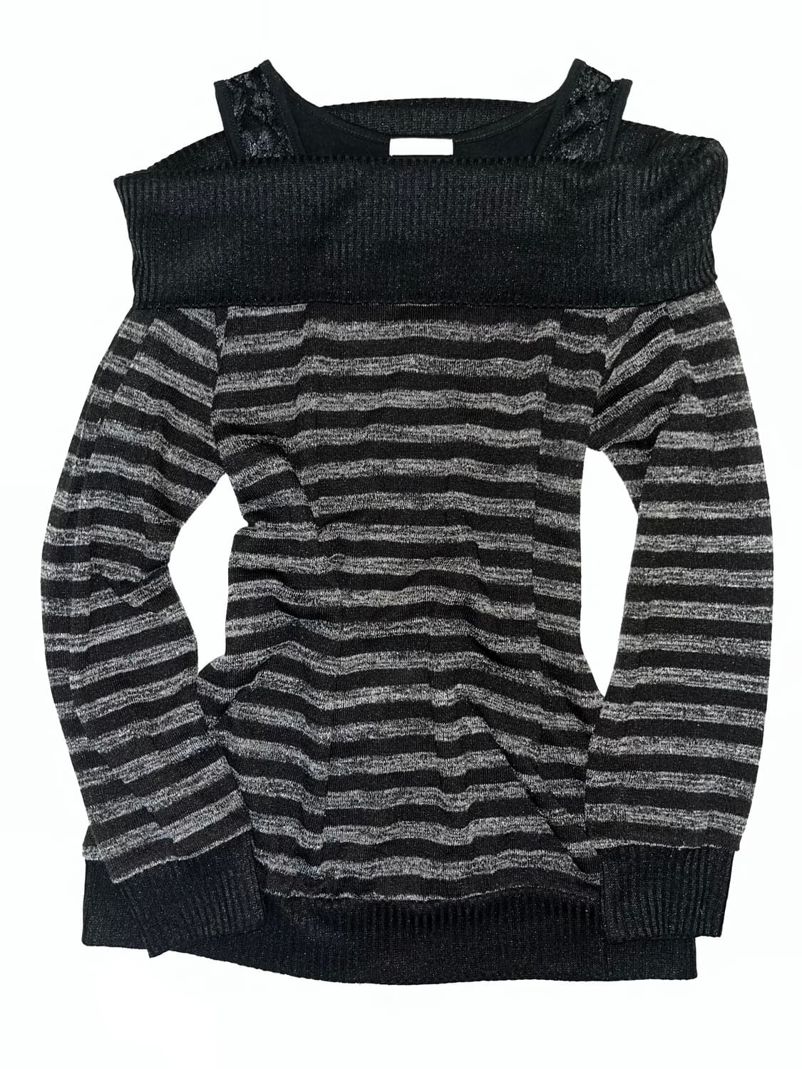 stripe off-shoulder knit 상품이미지1