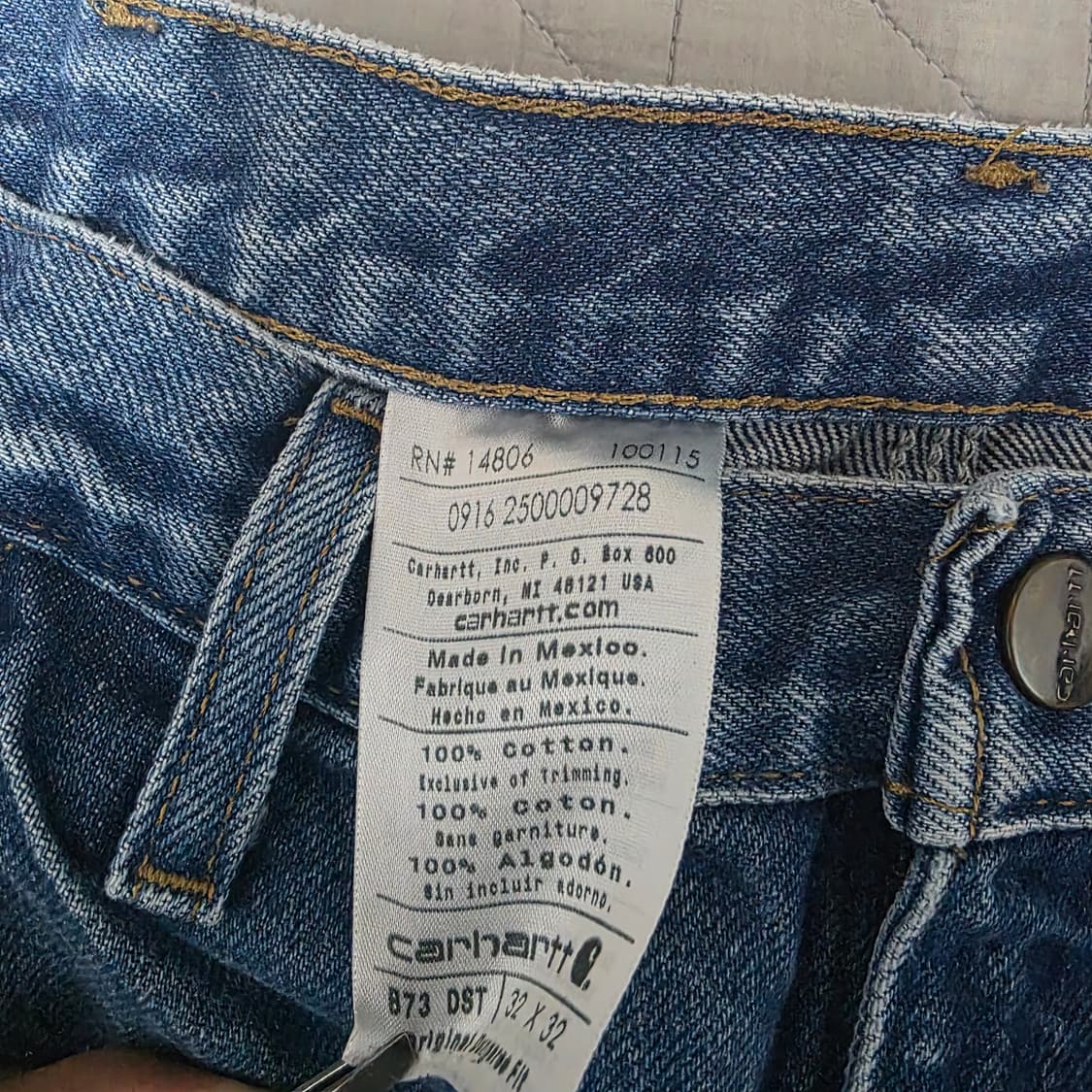 [32X32] 빈티지 칼하트 더블니 B73 DST 굿컨디션 데님 B-9 상품이미지3