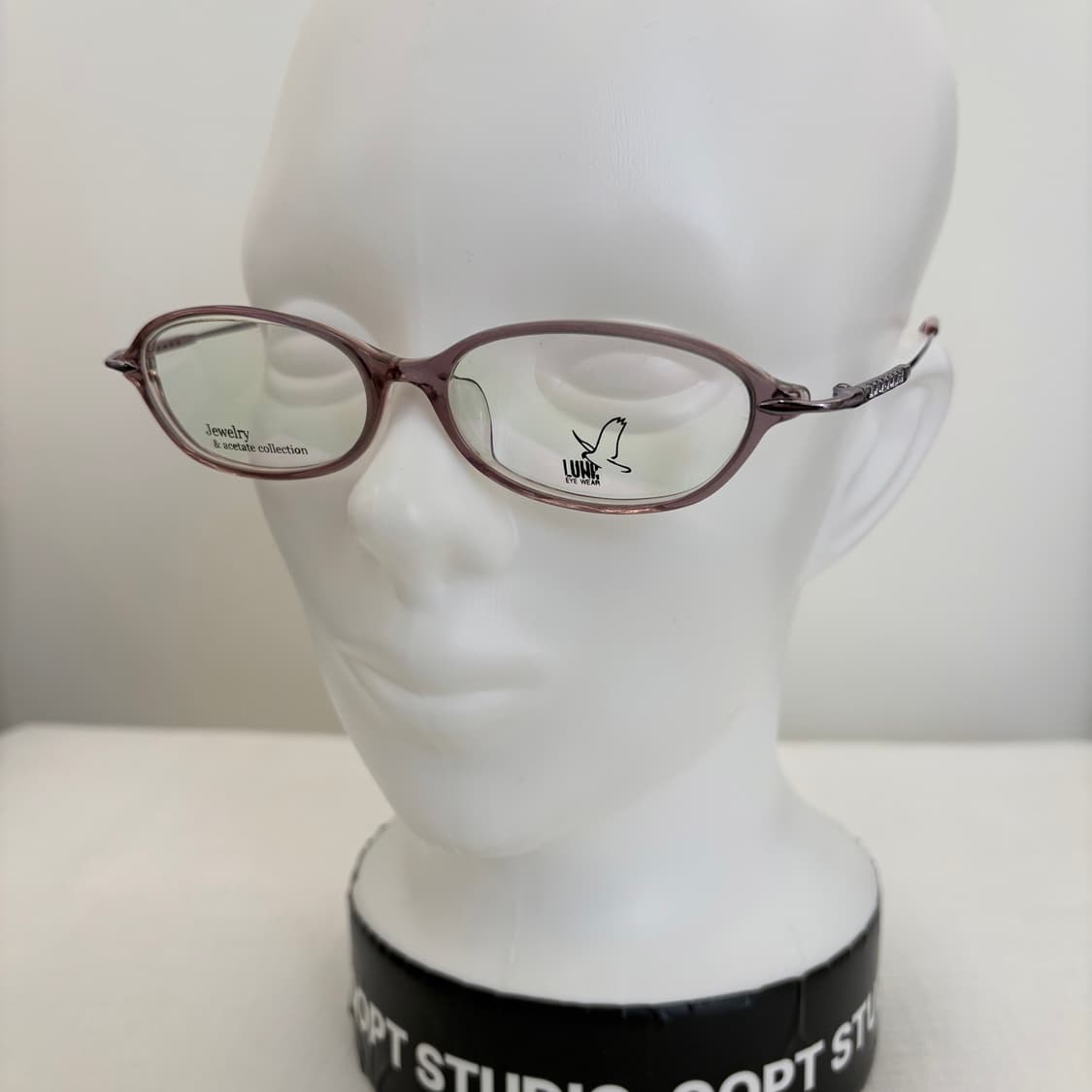 LUNA 핑크 큐빅 빈티지안경 상품이미지4