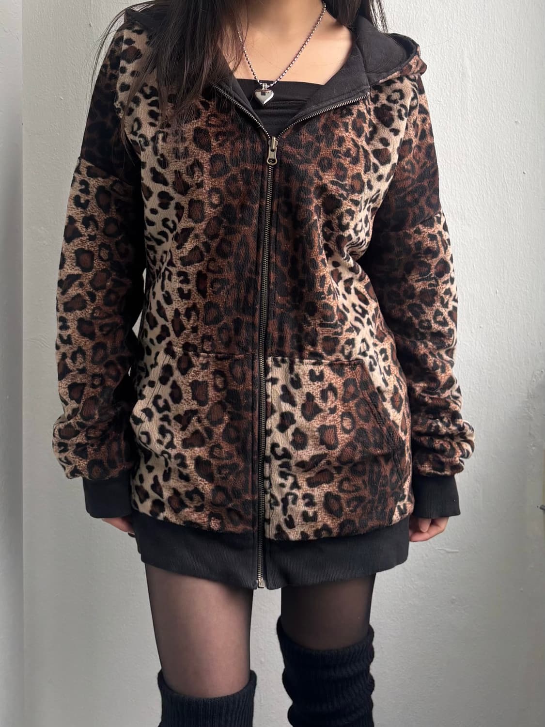 Vintage Leopard Reversible Hood Zip-Up 상품이미지2