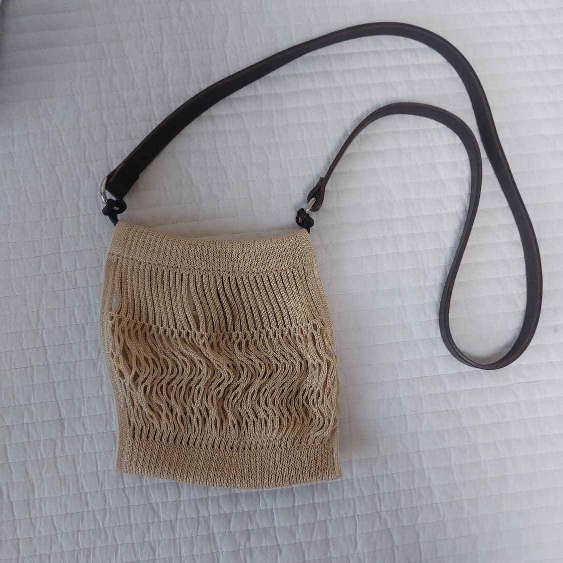 MINI CROSSBODY FILT NET BAG BEIGE 상품이미지2