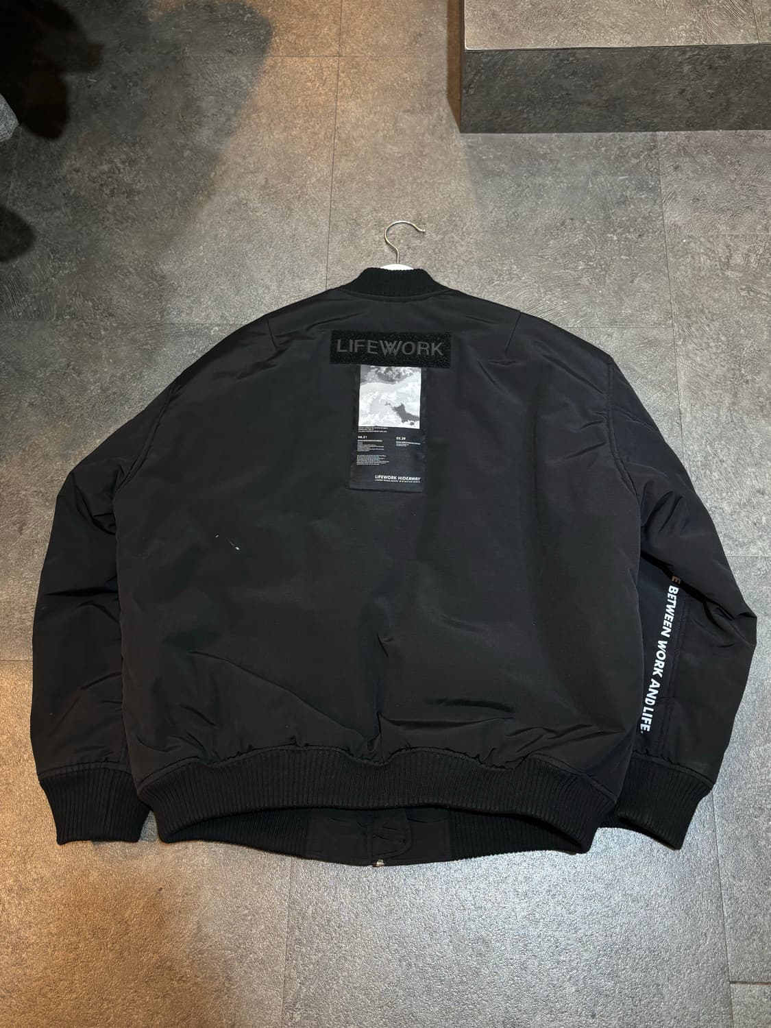 라이프워크 봄버 항공점퍼 블랙 95사이즈 상품이미지3