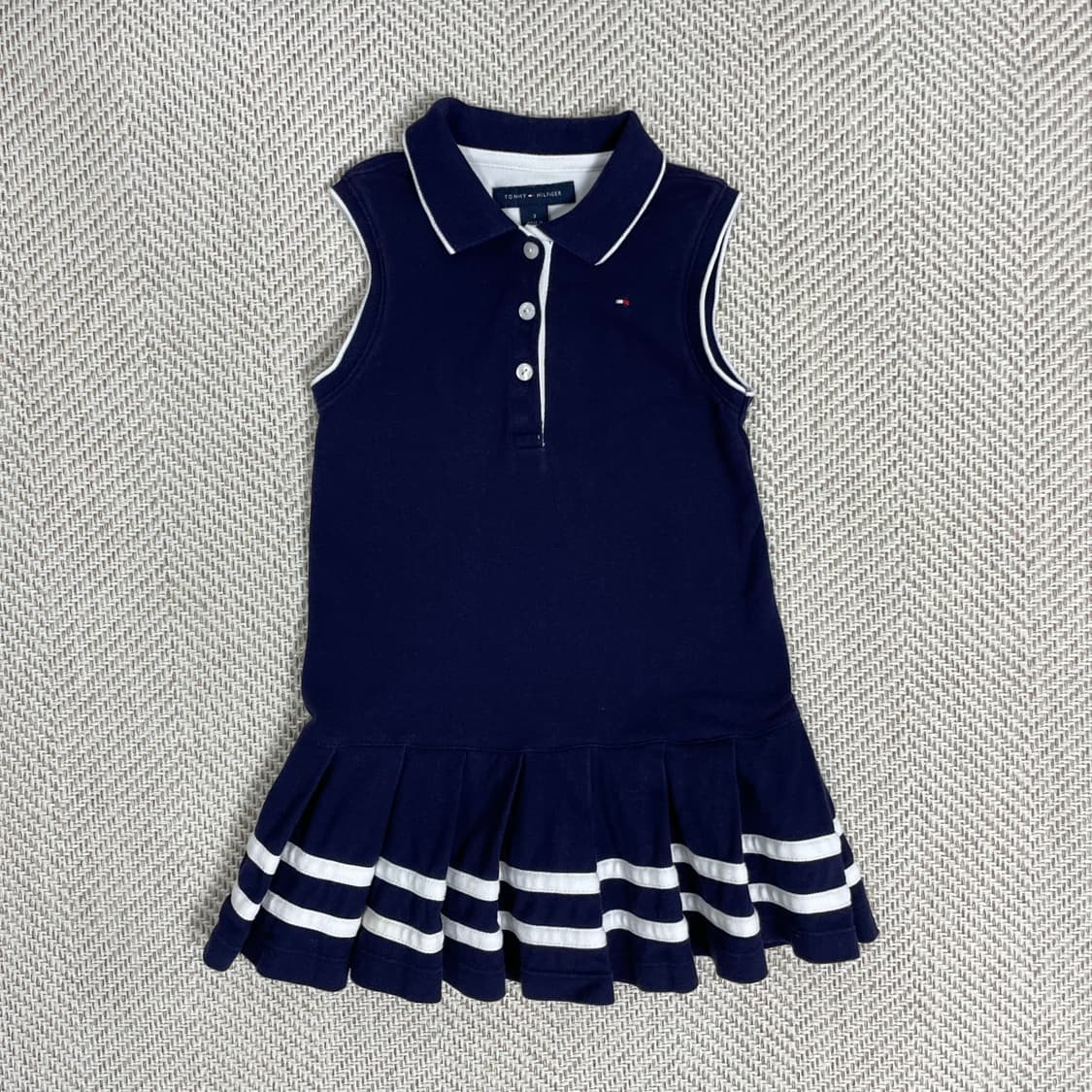타미힐피거 네이비 스트라이프 여아 원피스 3사이즈 상품이미지1