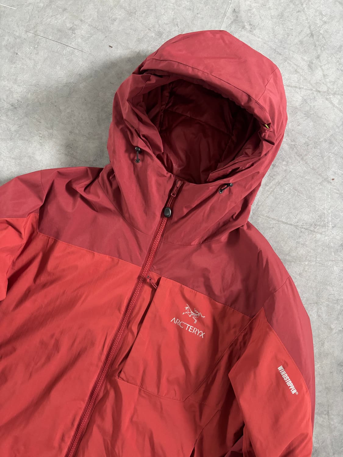 Arcteryx 아크테릭스 버건디 윈드스토퍼 후드 자켓 상품이미지2