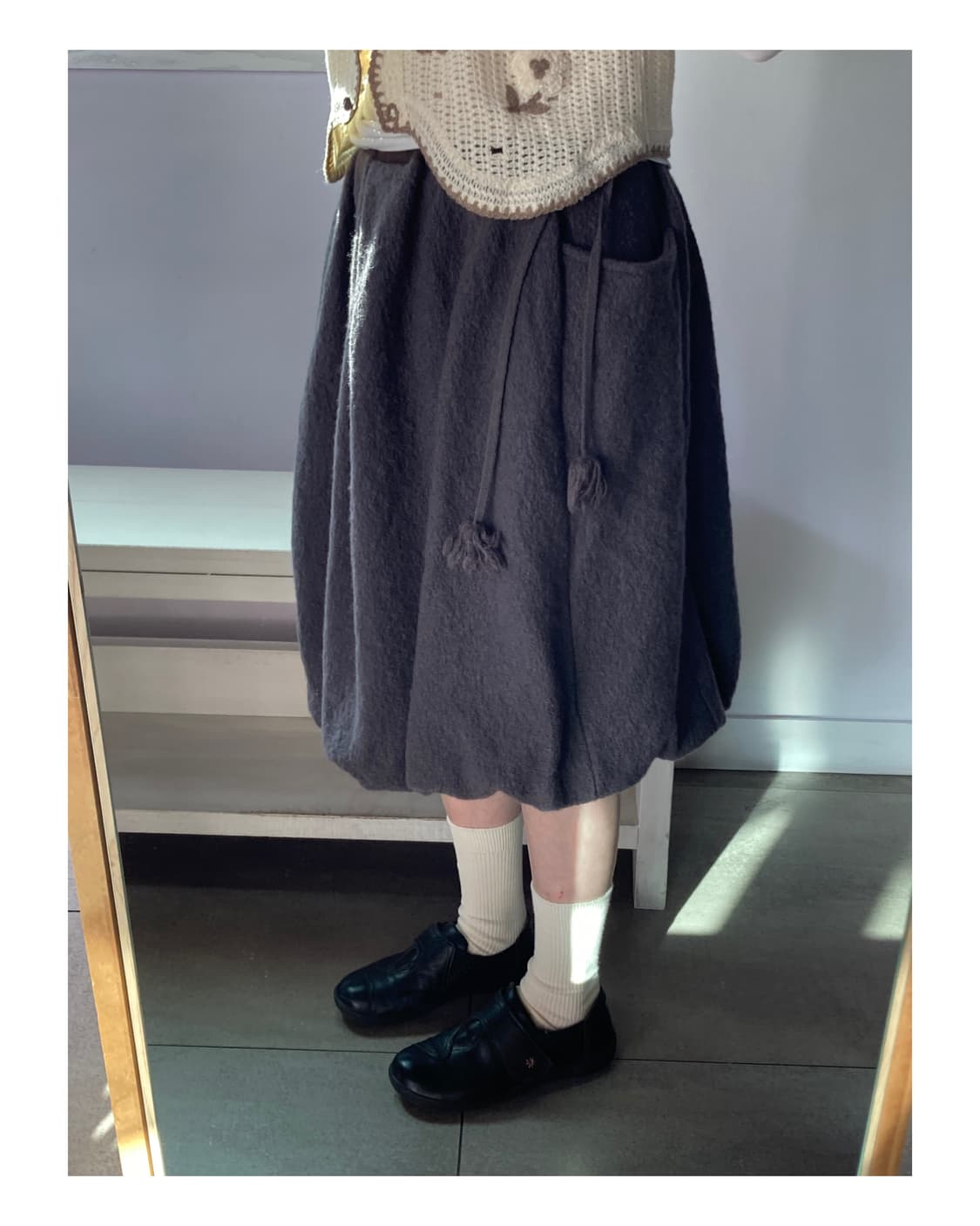 일본빈티지) 울100 벌룬스커트 상품이미지1