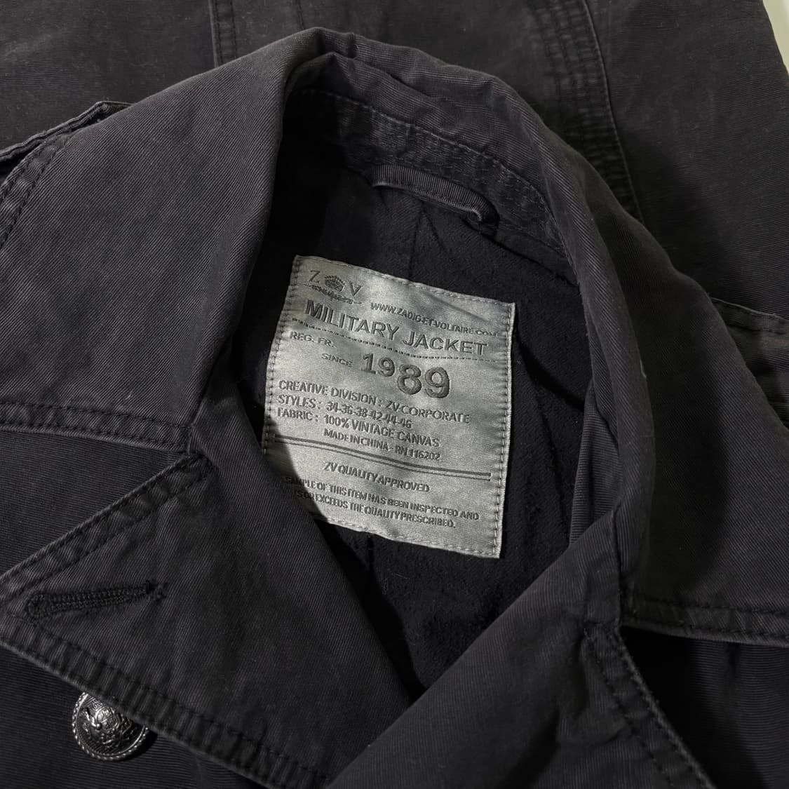 S 95 쟈딕앤볼테르 블랙 워싱 피코트 상품이미지4