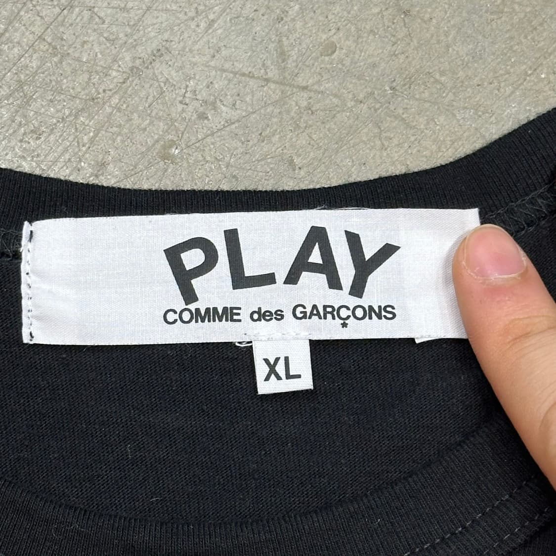 XL 꼼데가르송 블랙 롱슬리브 상품이미지4