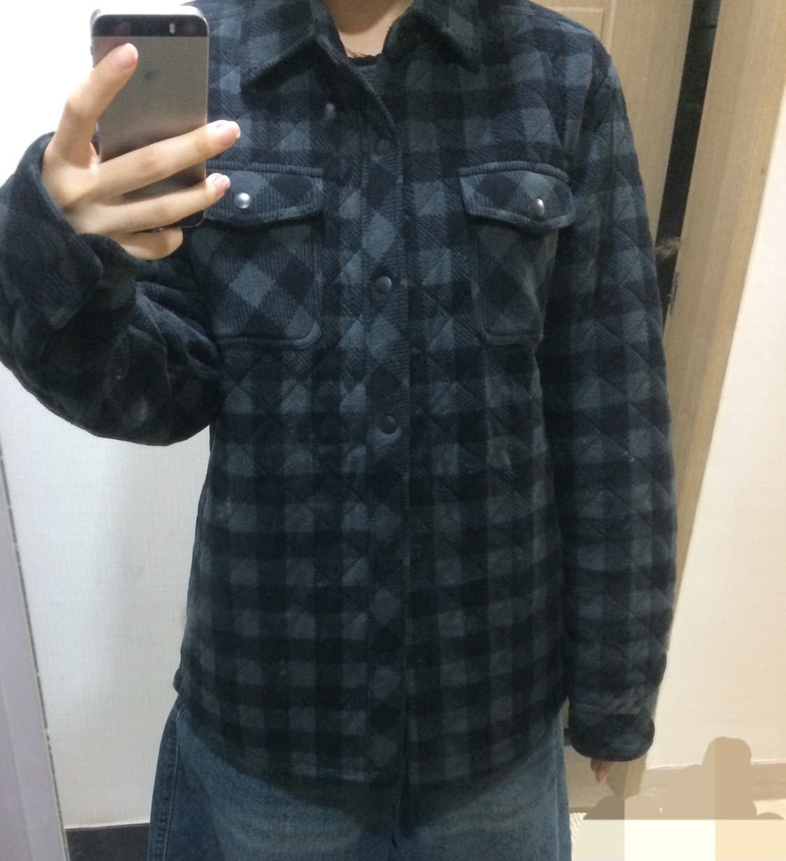 유니클로 체크누빔셔츠 상품이미지1