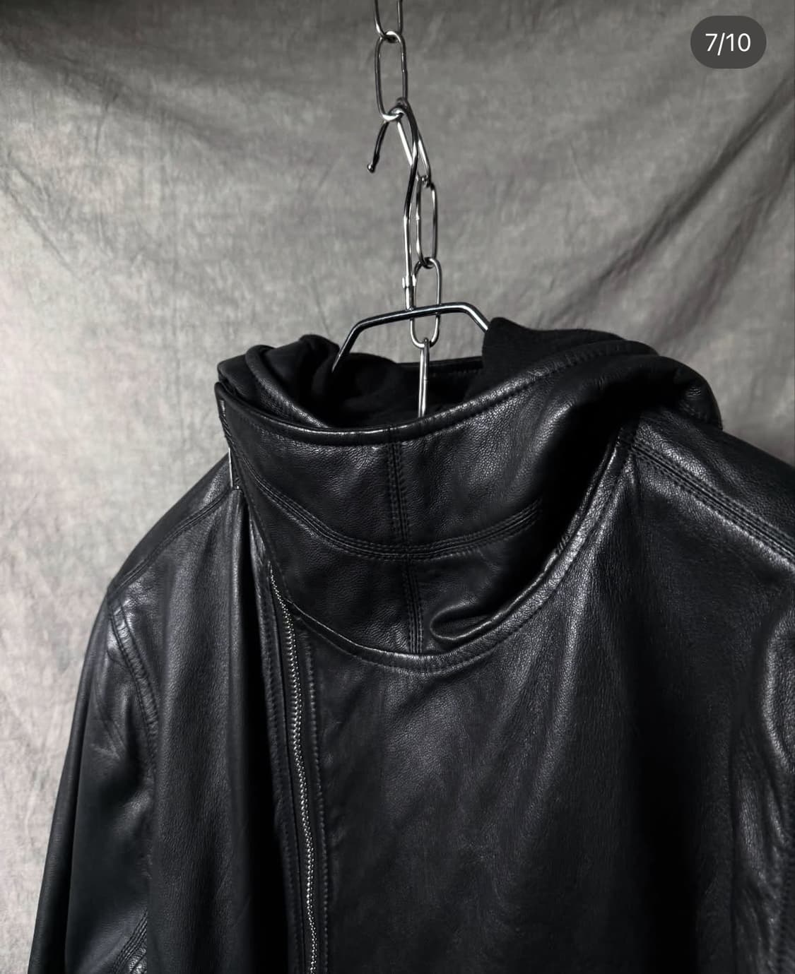 릭오웬스 2014FW Leather Hooded Jacket 상품이미지7