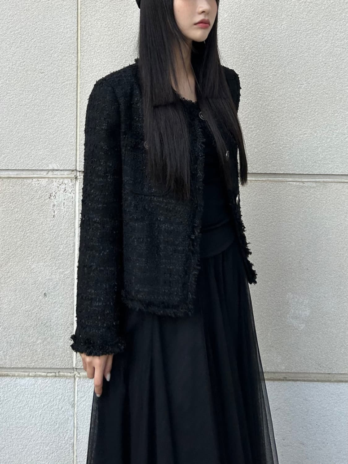 [유이수 착용] 옵텐소 veren tweed jacket 트위드 자켓 상품이미지3