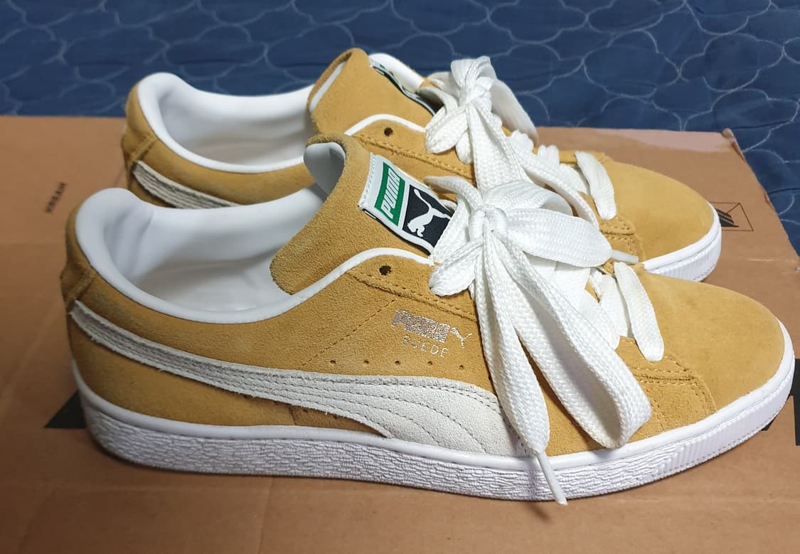 푸마 스웨이드 클래식 왕끈 커스텀 스니커즈 머스타드 (265) 상품이미지1