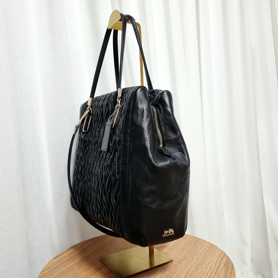 COACH 코치 퀼팅 천연가죽 토트백 숄더백 크로스백 투웨이백 /새상품 상품이미지3