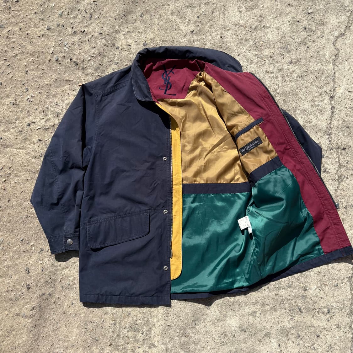 (M) 90s 입생로랑 멀티라이닝 네이비 캐주얼 자켓 상품이미지3