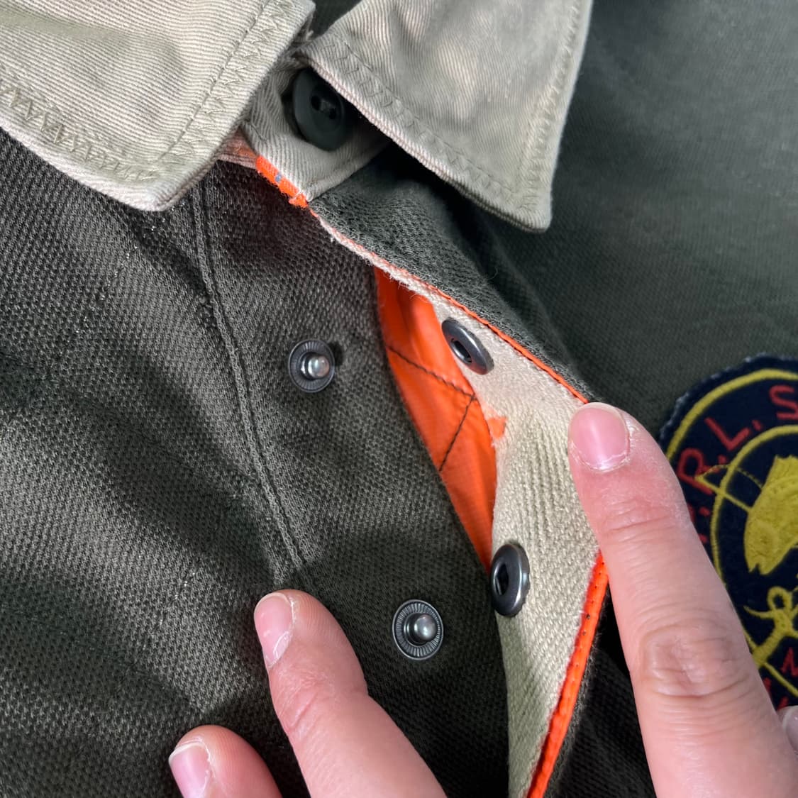 95 폴로랄프로렌 신형 성조기 카키 럭비티  상품이미지5