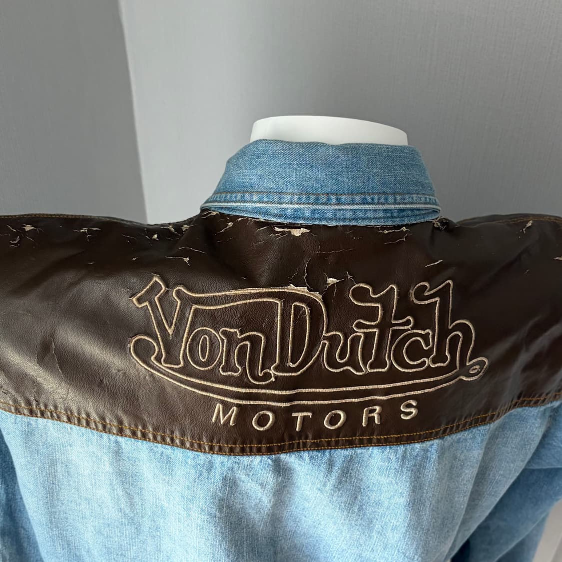 Von Dutch 본더치 레더 데님 자켓 상품이미지5